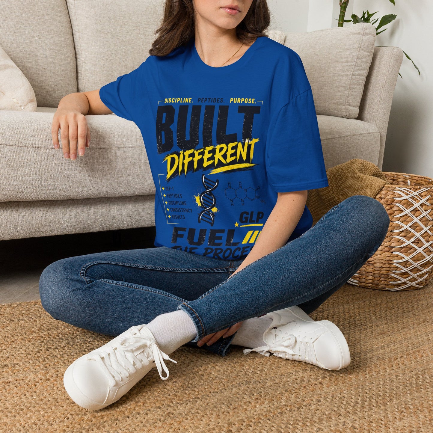 Built Different GLP Fuel the Process Unisex Graphic T-Shirt | GLP-1 Motivation Tee