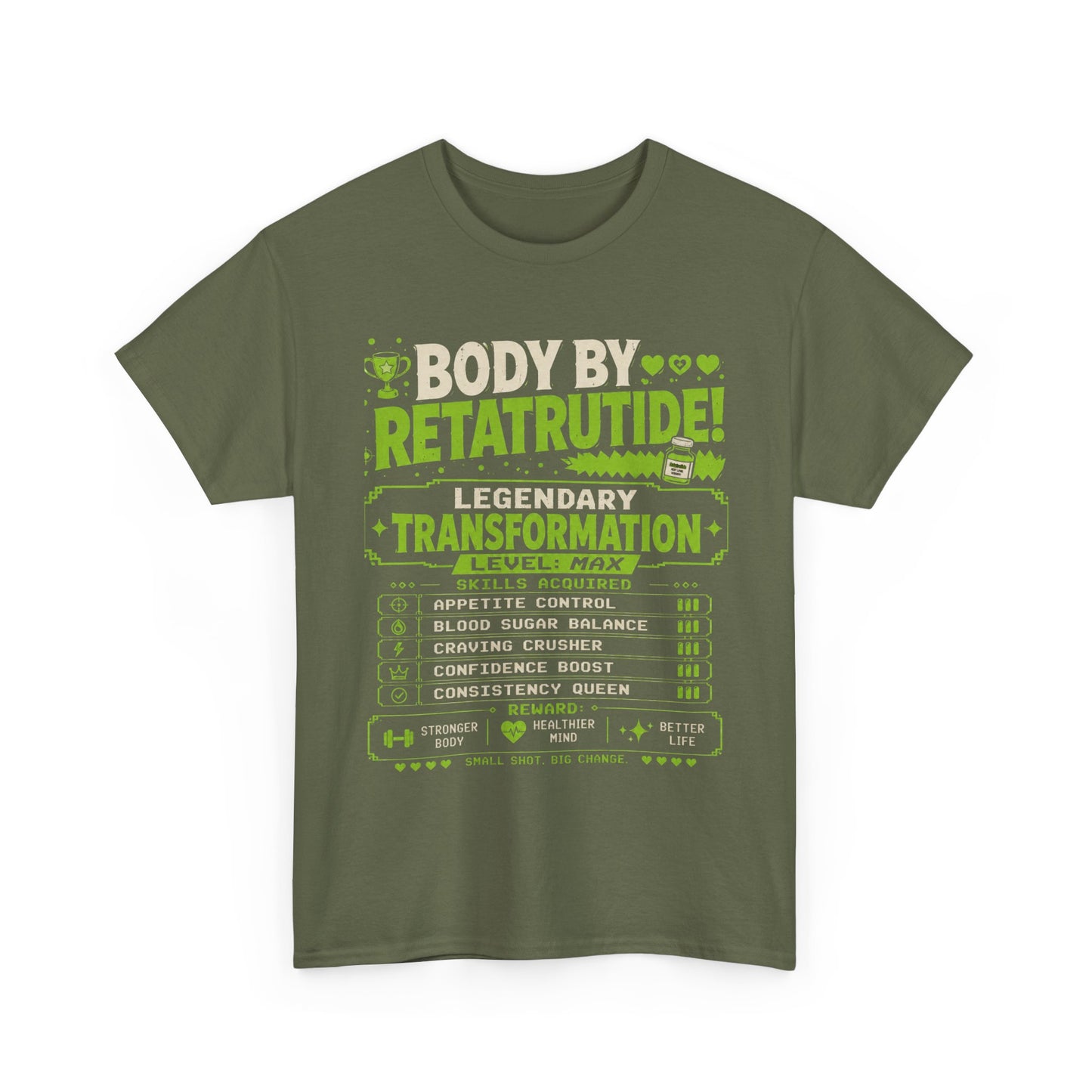 Green Body by Retatrutide – Legendary Transformation Graphic Tee