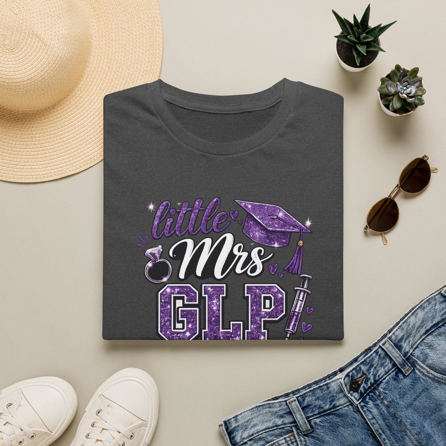 Little Mrs. GLP That Graduated to Mrs. Peptide Unisex Graphic T-Shirt