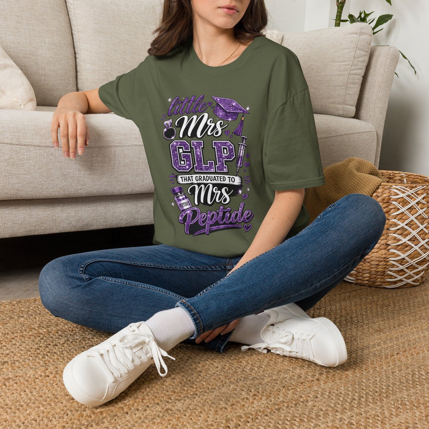Little Mrs. GLP That Graduated to Mrs. Peptide Unisex Graphic T-Shirt