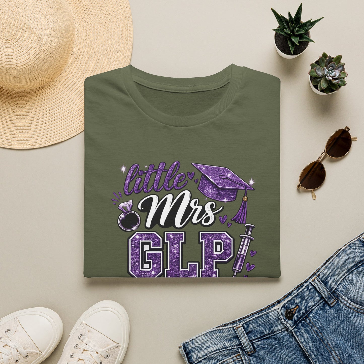 Little Mrs. GLP That Graduated to Mrs. Peptide Unisex Graphic T-Shirt