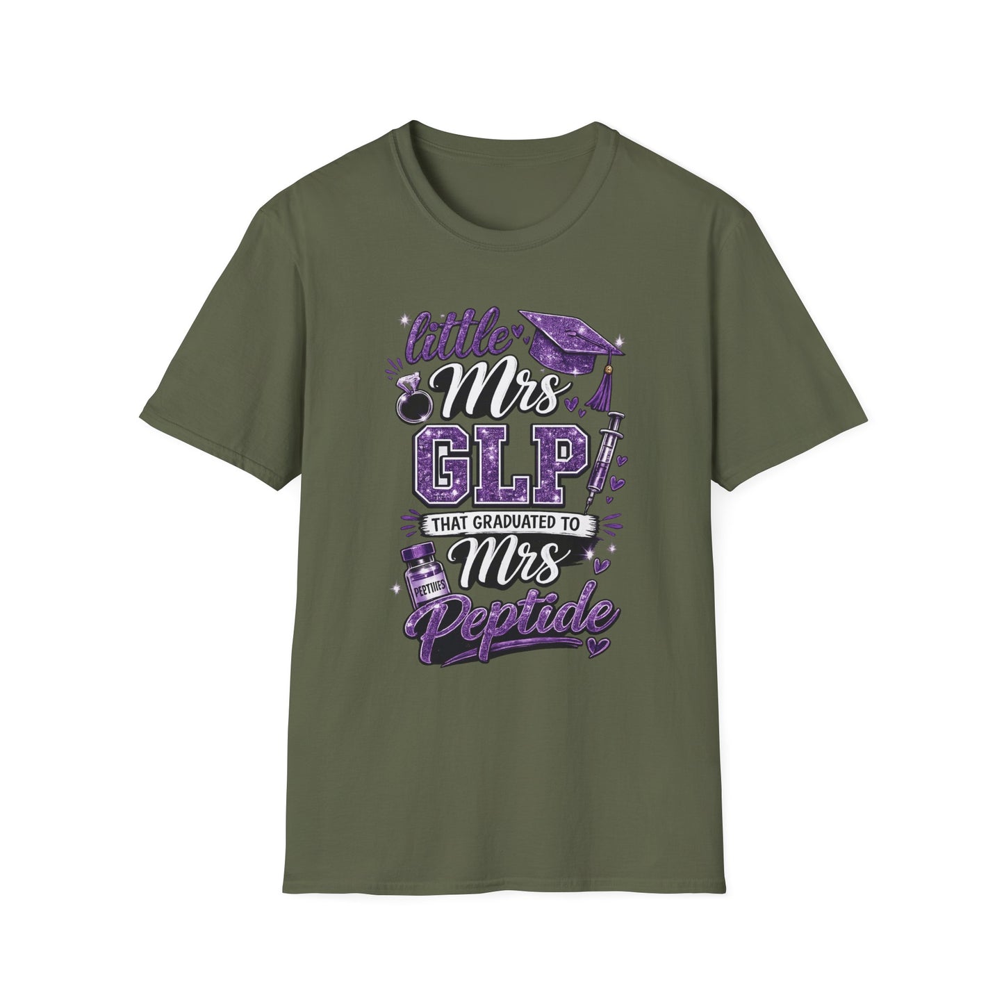 Little Mrs. GLP That Graduated to Mrs. Peptide Unisex Graphic T-Shirt