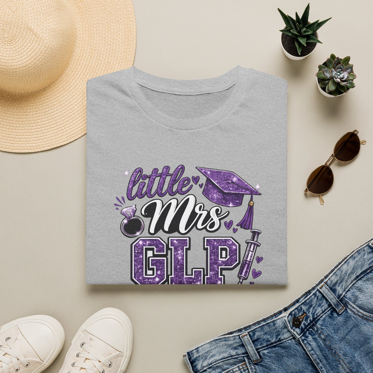 Little Mrs. GLP That Graduated to Mrs. Peptide Unisex Graphic T-Shirt