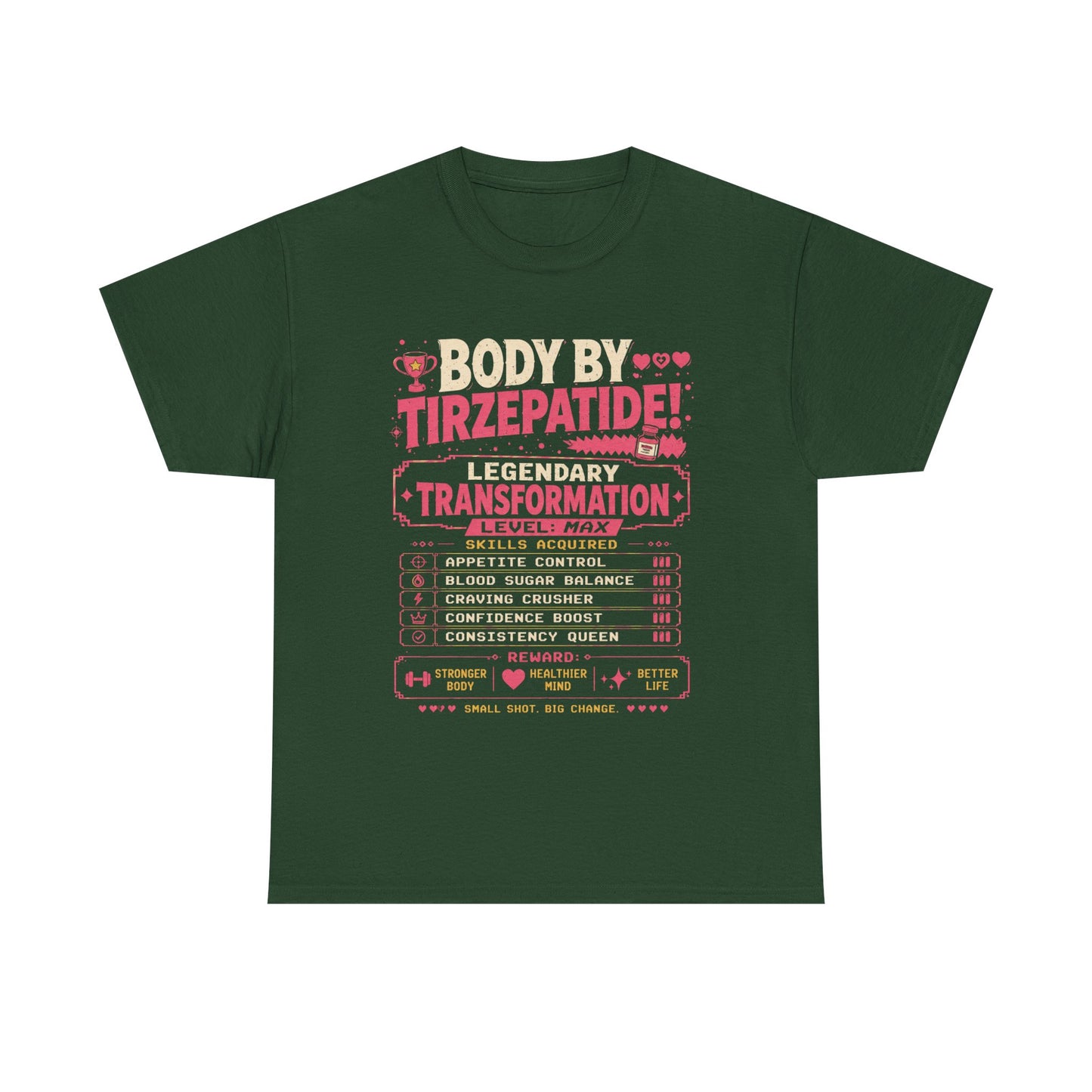 Pink Body by Tirzepatide – Legendary Transformation Graphic Tee
