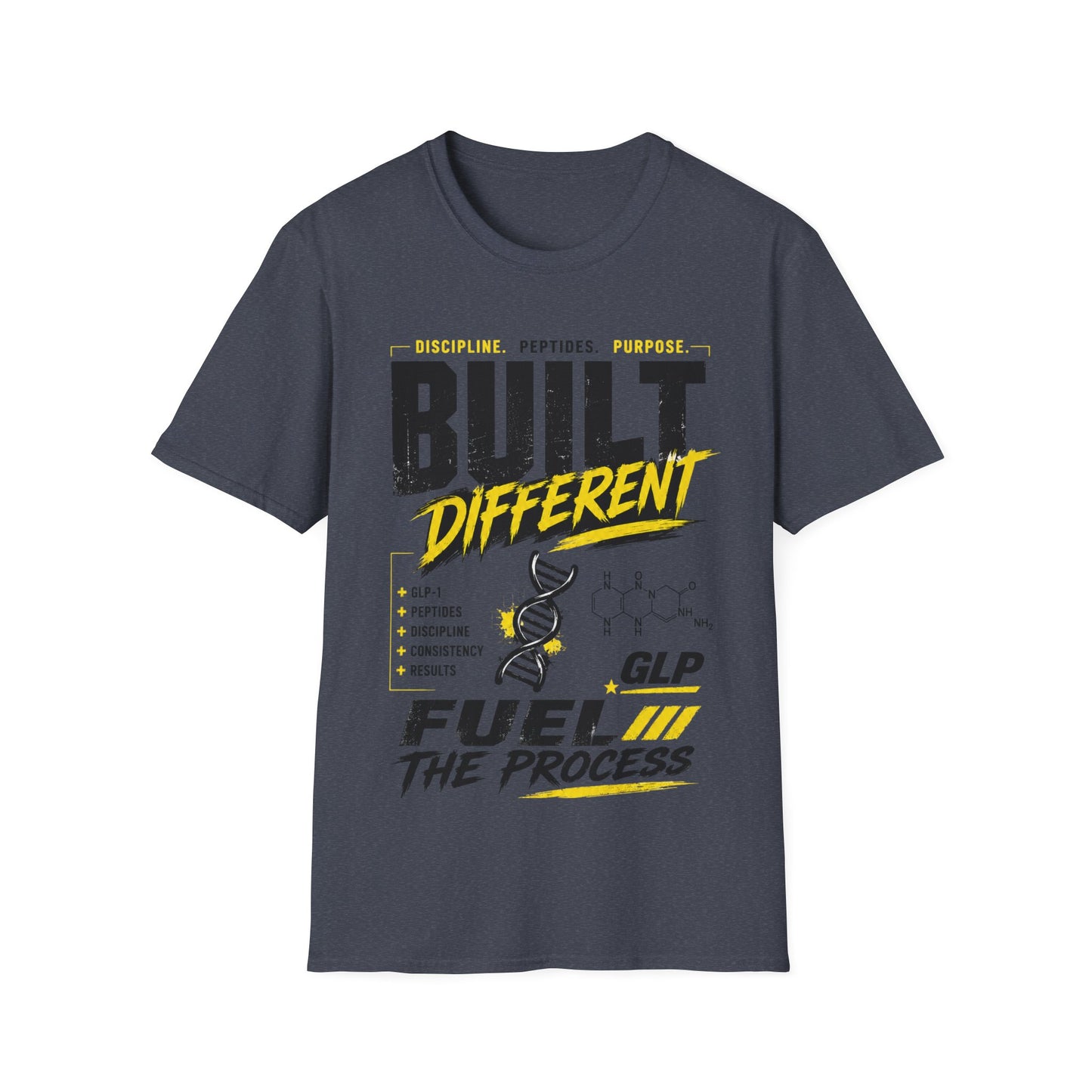 Built Different GLP Fuel the Process Unisex Graphic T-Shirt | GLP-1 Motivation Tee