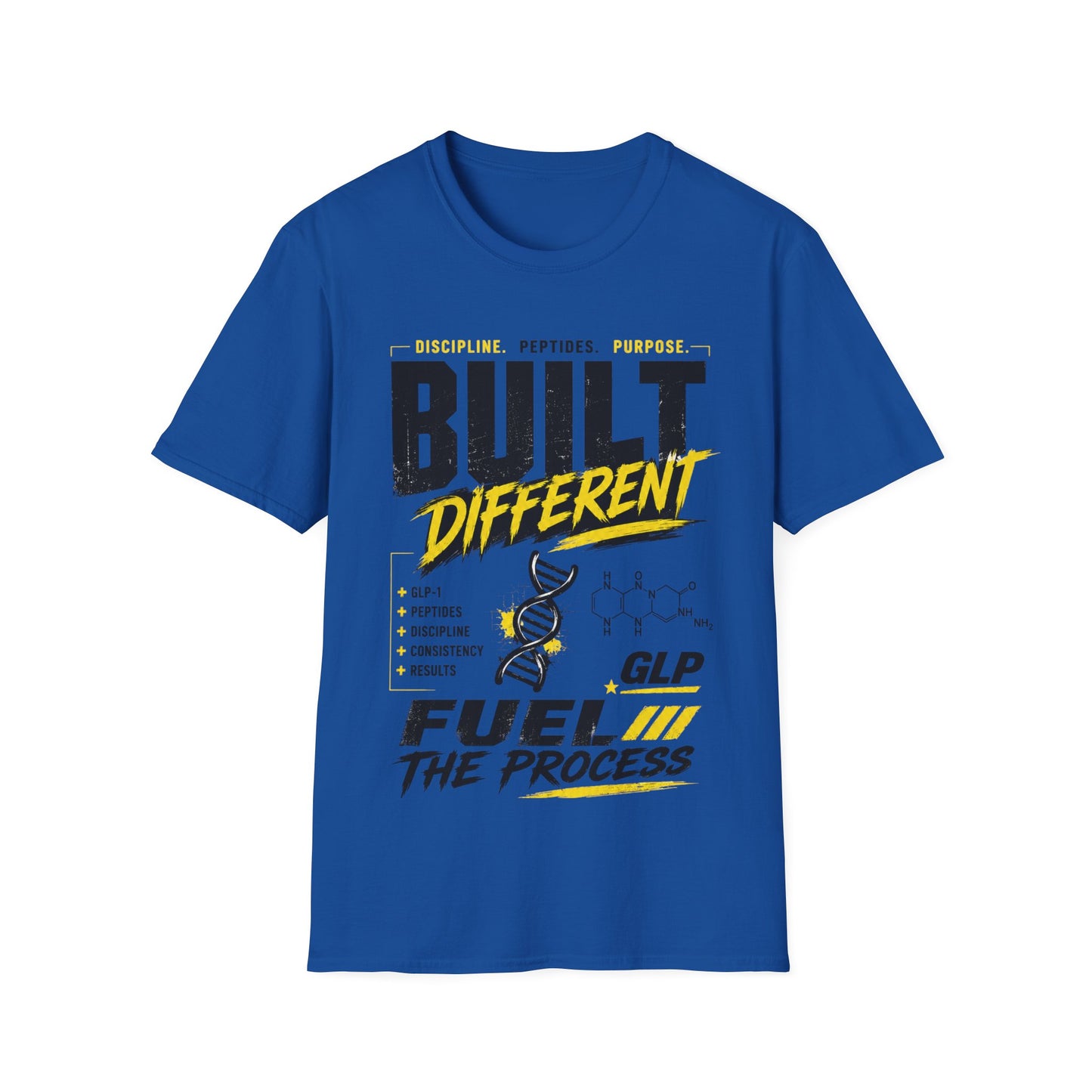 Built Different GLP Fuel the Process Unisex Graphic T-Shirt | GLP-1 Motivation Tee