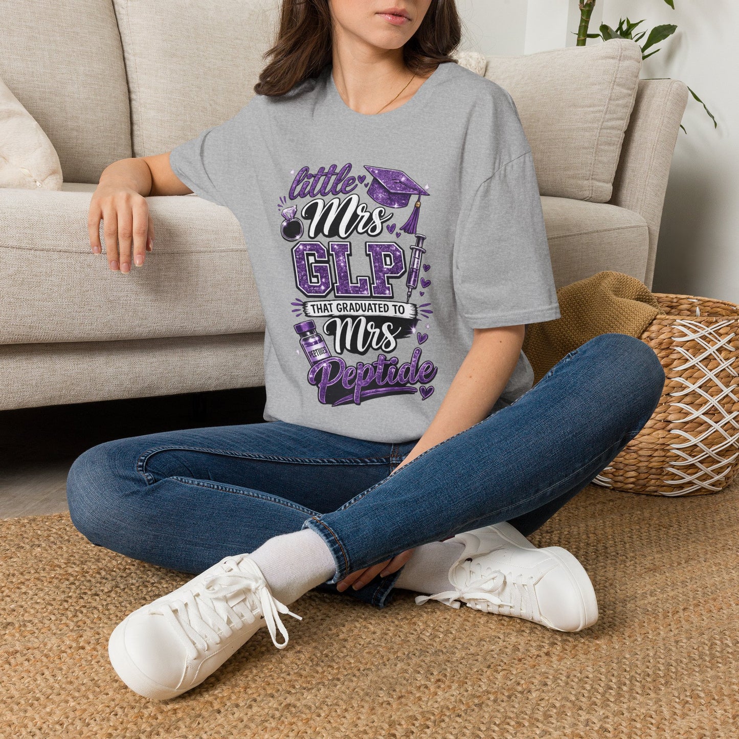 Little Mrs. GLP That Graduated to Mrs. Peptide Unisex Graphic T-Shirt