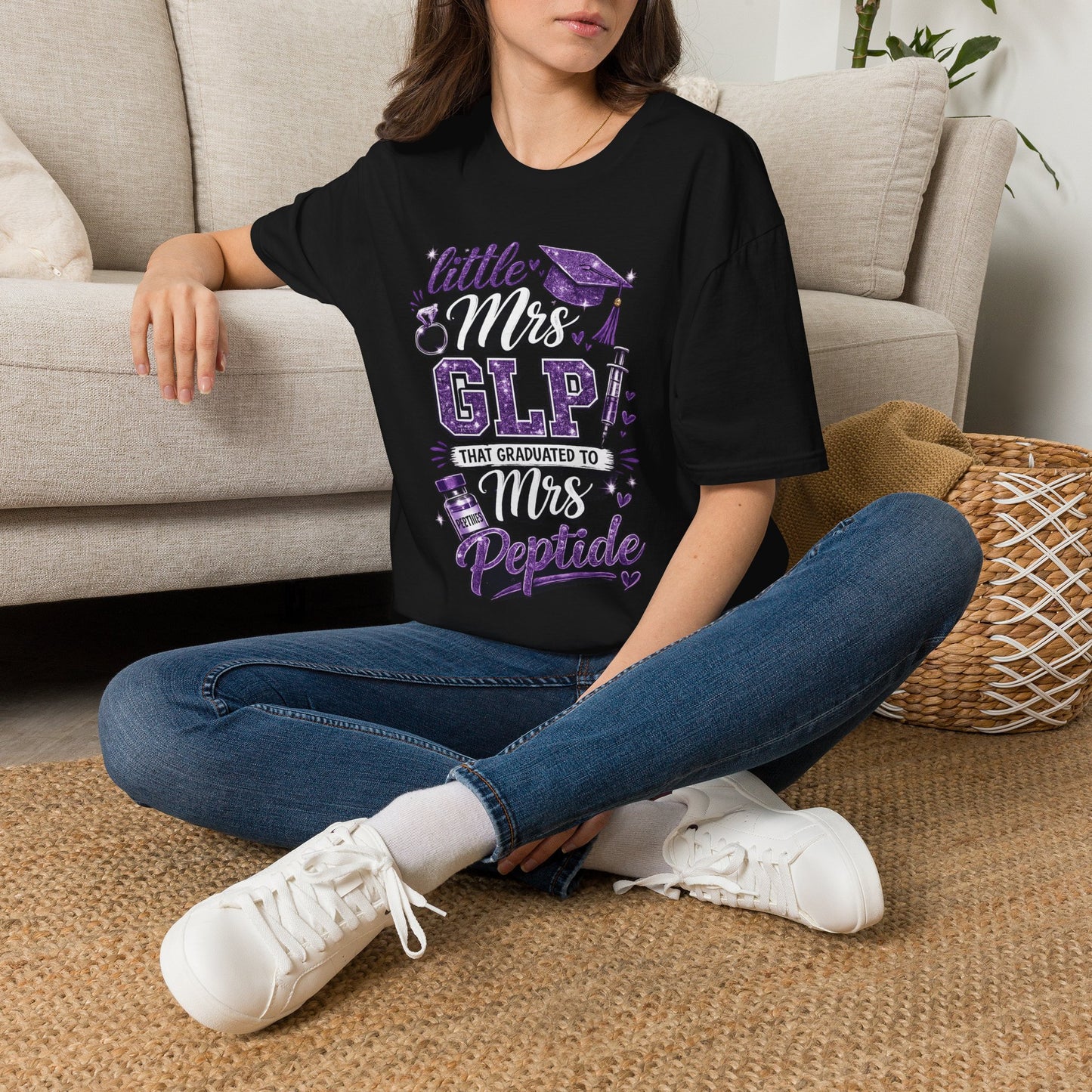 Little Mrs. GLP That Graduated to Mrs. Peptide Unisex Graphic T-Shirt