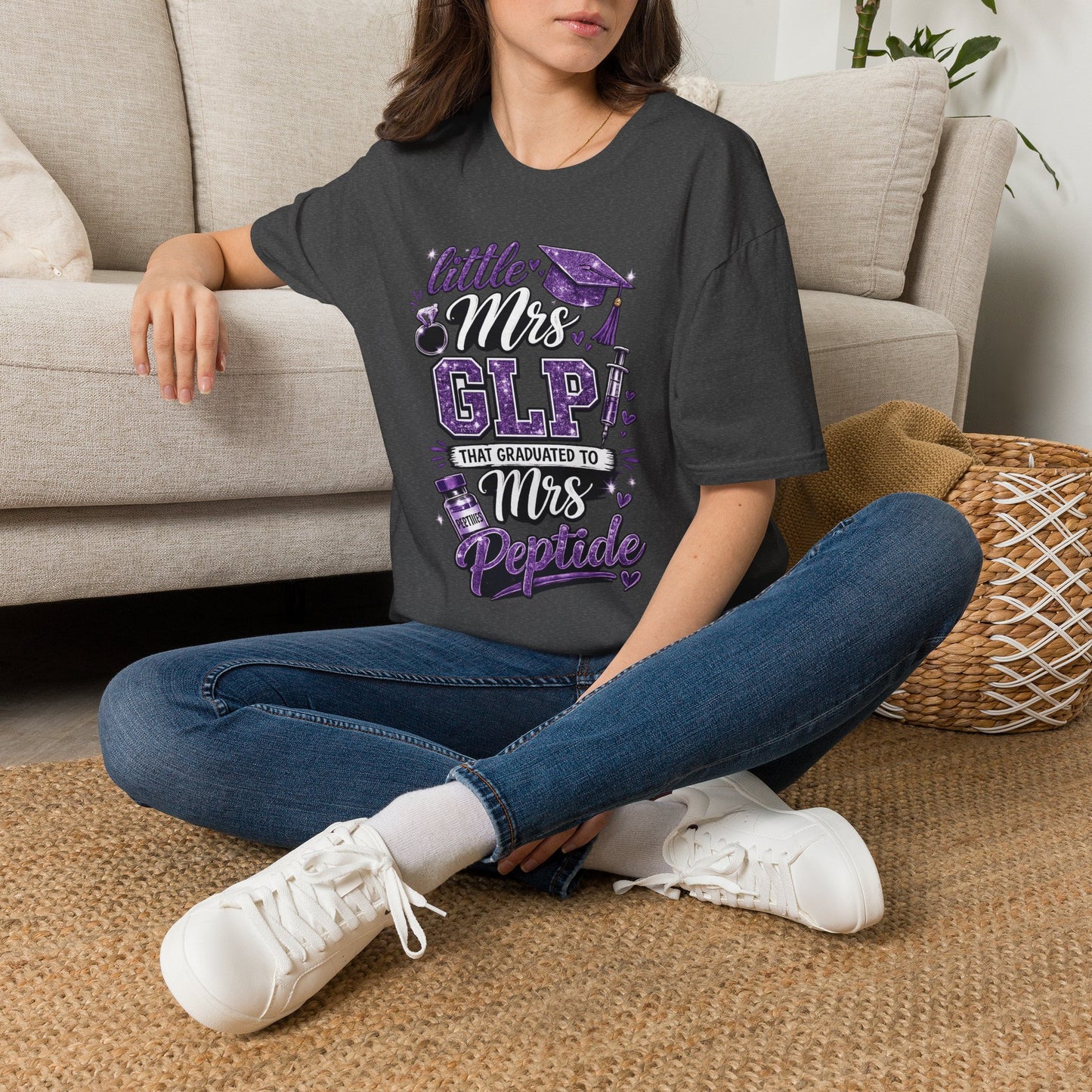 Little Mrs. GLP That Graduated to Mrs. Peptide Unisex Graphic T-Shirt