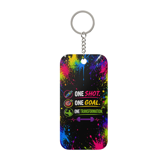 Fitness Motivational Double-Sided Keychain