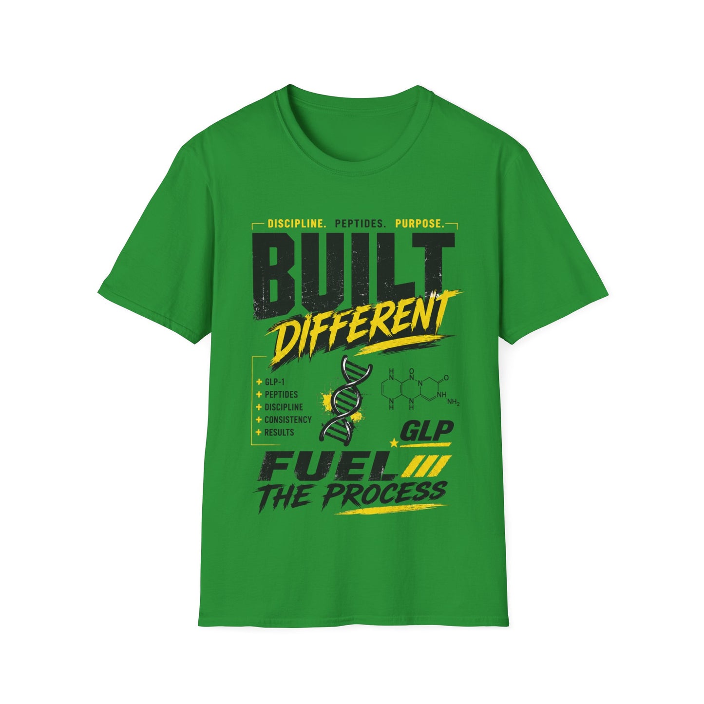 Built Different GLP Fuel the Process Unisex Graphic T-Shirt | GLP-1 Motivation Tee